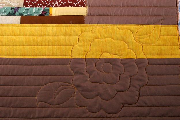 decorative accessories made with strips of quilt fabrics