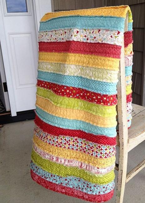 Colorful Contemporary Quilts with Unique Striped Patchwork Designs