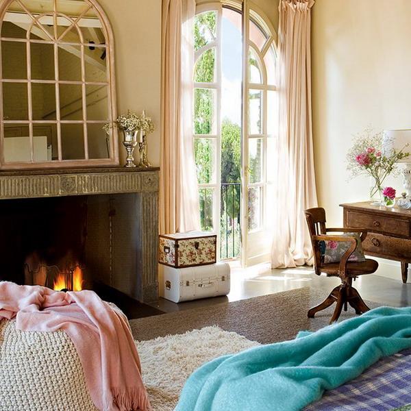 modern bedroom decor and pink blue colors