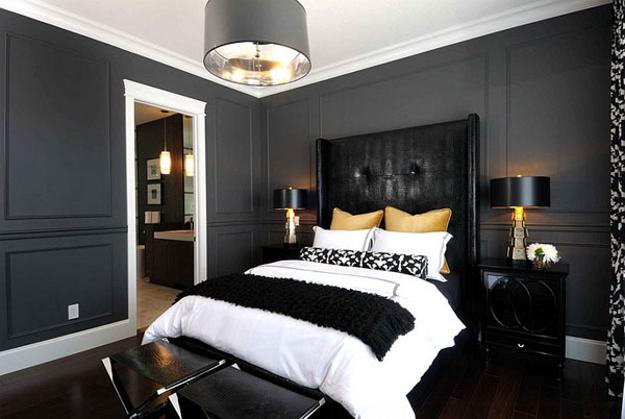 modern interior with black and white color combinations and colorful accents, modern rooms
