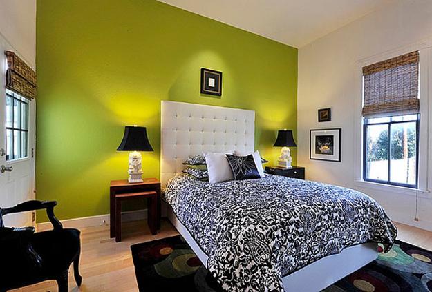 modern interior with black and white color combinations and colorful accents, modern rooms