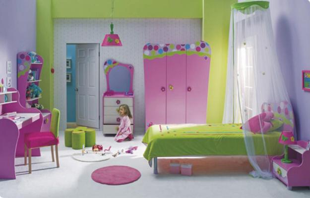 girls bedroom decorating ideas, children's furniture and interior colors