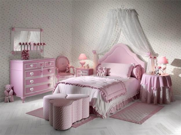 girls bedroom decorating ideas, children's furniture and interior colors