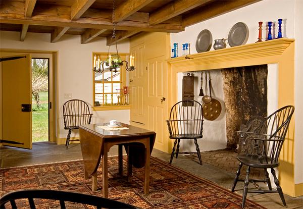 yellow interior room color early decorating american decor style paint look colonial farmhouse dining sunny bring kitchen brown so houzz