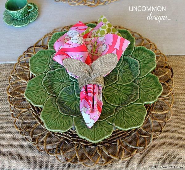 Easter decorations and table decorations in pink and green color
