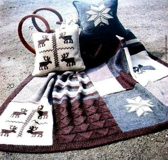 Knitting and crochet patterns, decorative pillows and throws for the home decoration