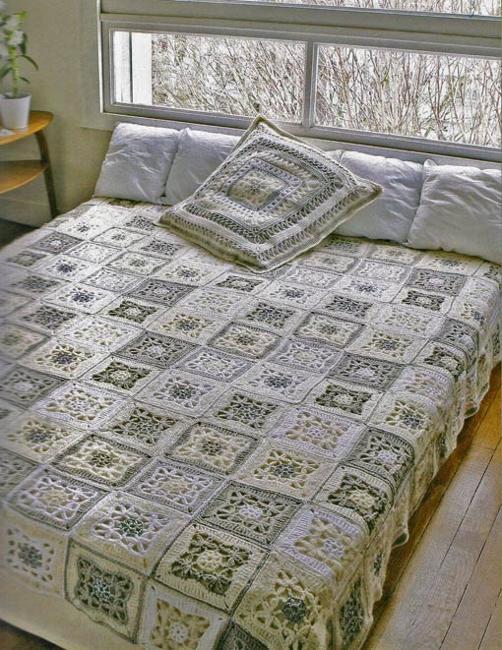 Knitting and crochet patterns, decorative pillows and throws for the home decoration