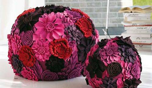 fabric craft and knitting designs for the production of round stool and Stool