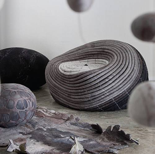 fabric craft and knitting designs for the production of round stool and Stool