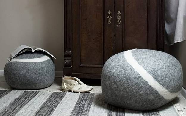 fabric craft and knitting designs for the production of round stool and Stool 