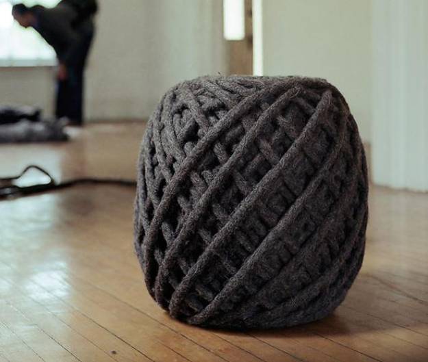 fabric craft and knitting designs for the production of round stool Stool