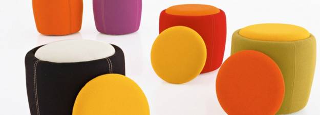 fabric craft and knitting designs for the production of round stool and Stool