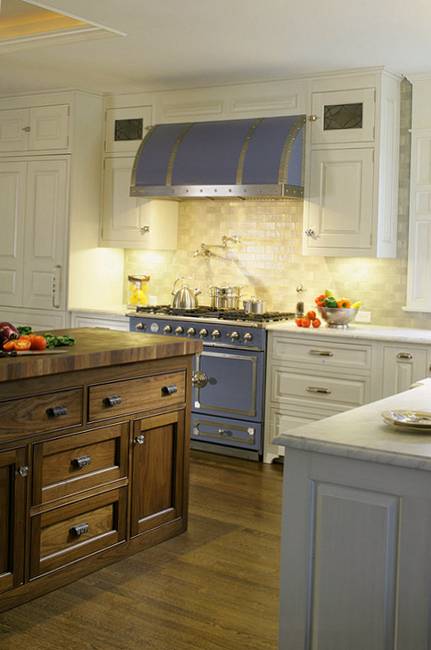 modern kitchen interior and dining room 