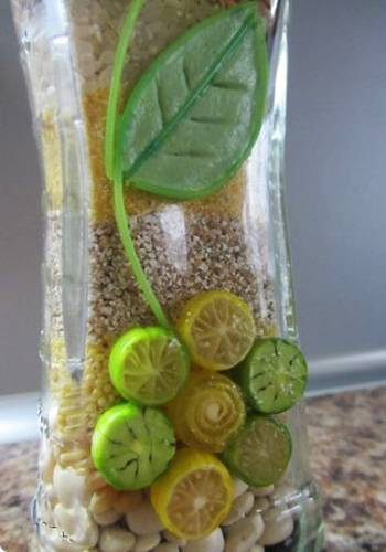 table decorations and centerpieces with lemon, yellow and green color combination