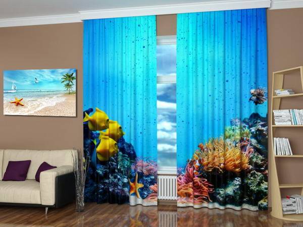 Digital print curtains, children's decorative elements