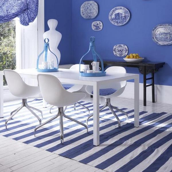 interior design with wide stripes, carpets