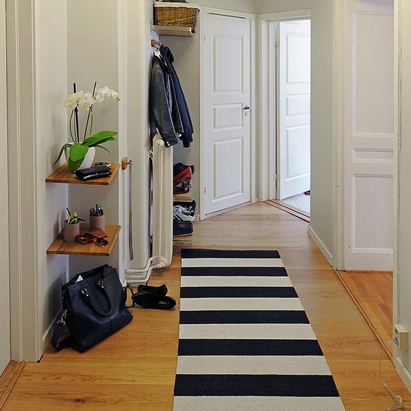 interior design with wide stripes, carpets