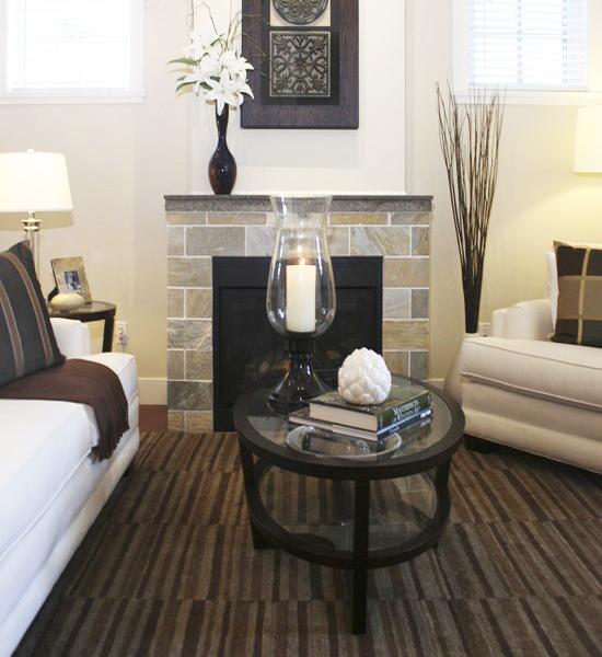 modern interior design with striped rugs and carpets