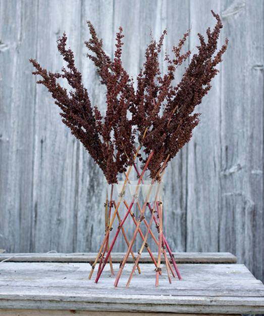 decorative accessories, vases doe floral arrangements and table decoration with branches