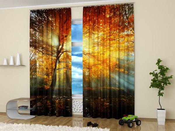 modern curtains, curtain fabric with beautiful images of flowers