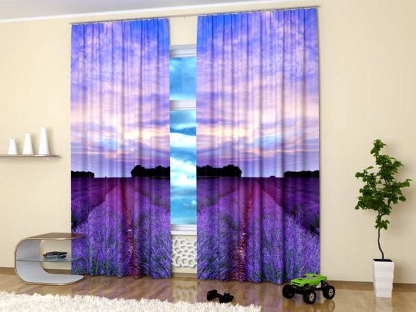 modern curtains, curtain fabric with beautiful images of flowers