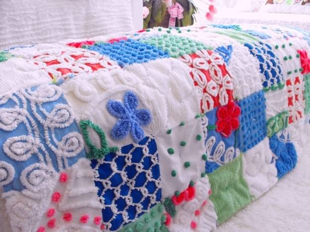 Chenille home textiles for modern home decoration in vintage style