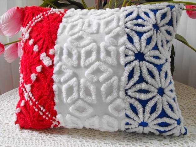 Chenille home textiles for modern home decoration in vintage style