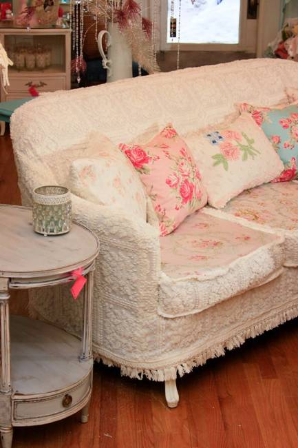 Chenille home textiles for modern home decoration in vintage style