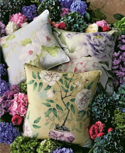 floral designs, textiles and modern wallpaper