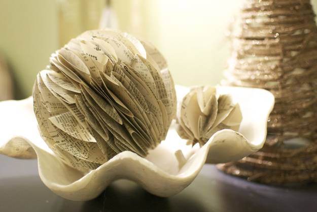 paper craft ideas for interior decorating, recycled crafts