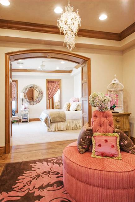  Living room furniture placement, interior with circular sofa 