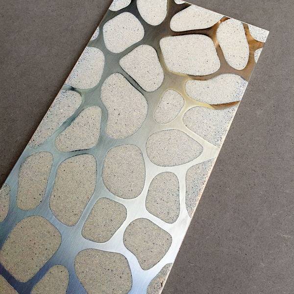 modern interior decorating materials, concrete metal tile designs