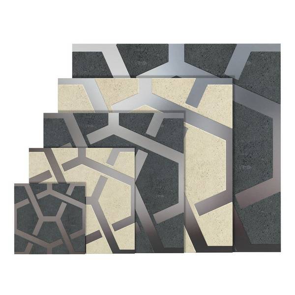 modern interior decorating materials, concrete metal tile designs