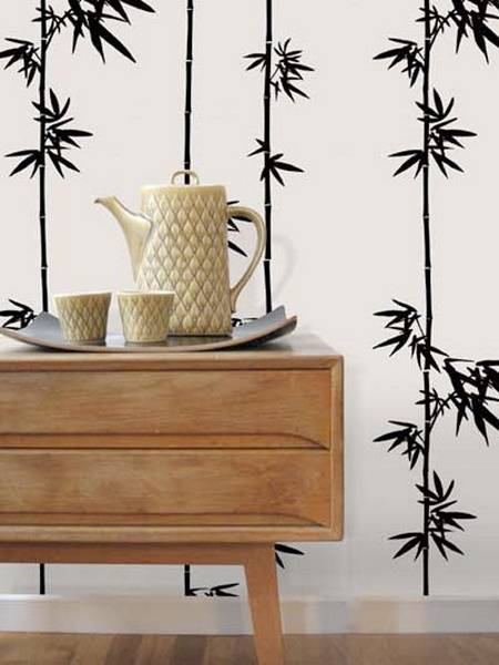 Asian décor and modern interior decoration in Japanese style