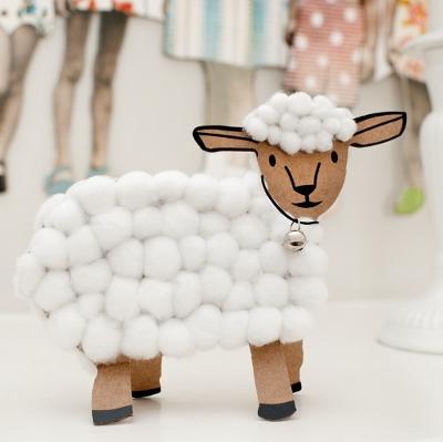Sheep inspired contemporary decor ideas, wood furniture and handmade decorative accessories