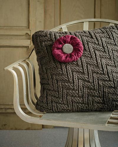 Winter with hand knitted items decoration