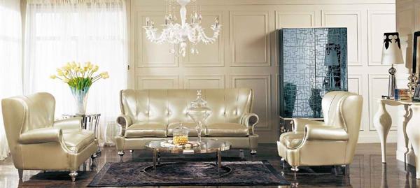 Italian furniture for modern living room designs in vintage style