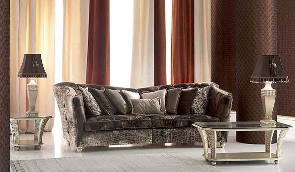 Italian furniture for modern living room designs in vintage style