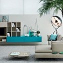 modern interior design with turquoise colors