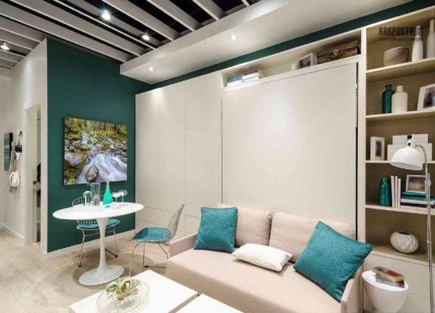 modern interior design with turquoise colors