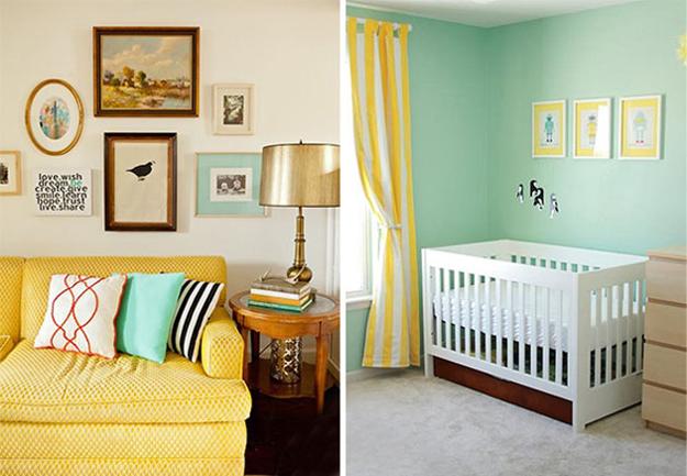 modern interior design with turquoise colors