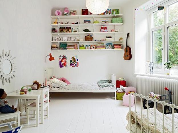 white paint colors and fabrics for kids bedroom decorating and Baby Room Design