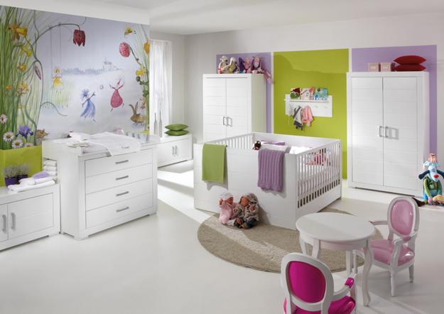 white paint colors and fabrics for kids bedroom decorating and Baby Room Design