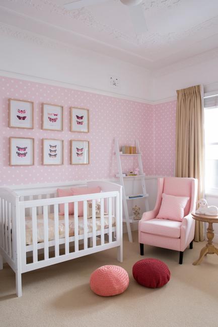 white paint colors and fabrics for kids bedroom decorating and Baby Room Design