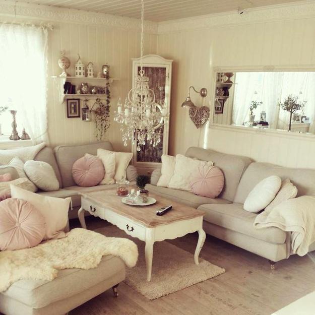 pastel colors to decorate shabby chic interior