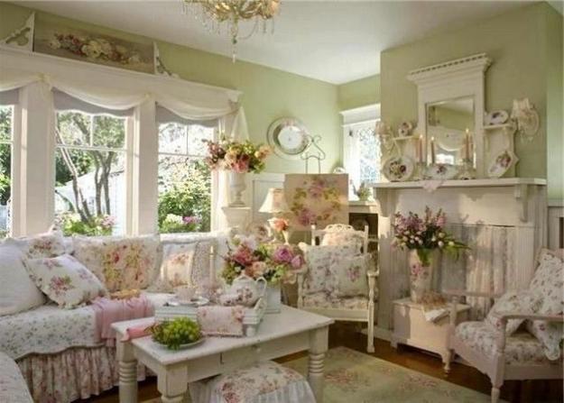 pastel colors to decorate shabby chic interior