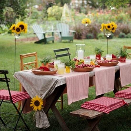Sunflower Flower Arrangement and table decorations