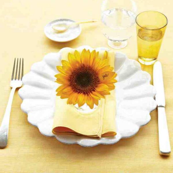 Sunflower Flower Arrangement and table decorations
