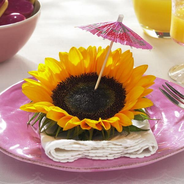 Sunflower Flower Arrangement and table decorations