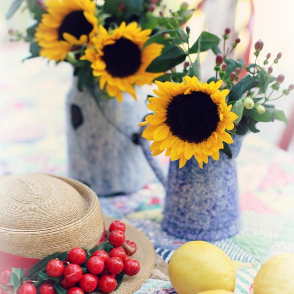 Sunflower Flower Arrangement and table decorations